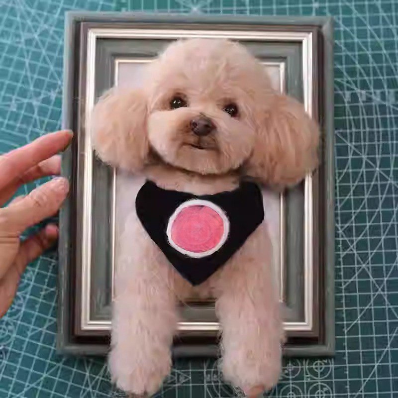 framed dog portrait banner