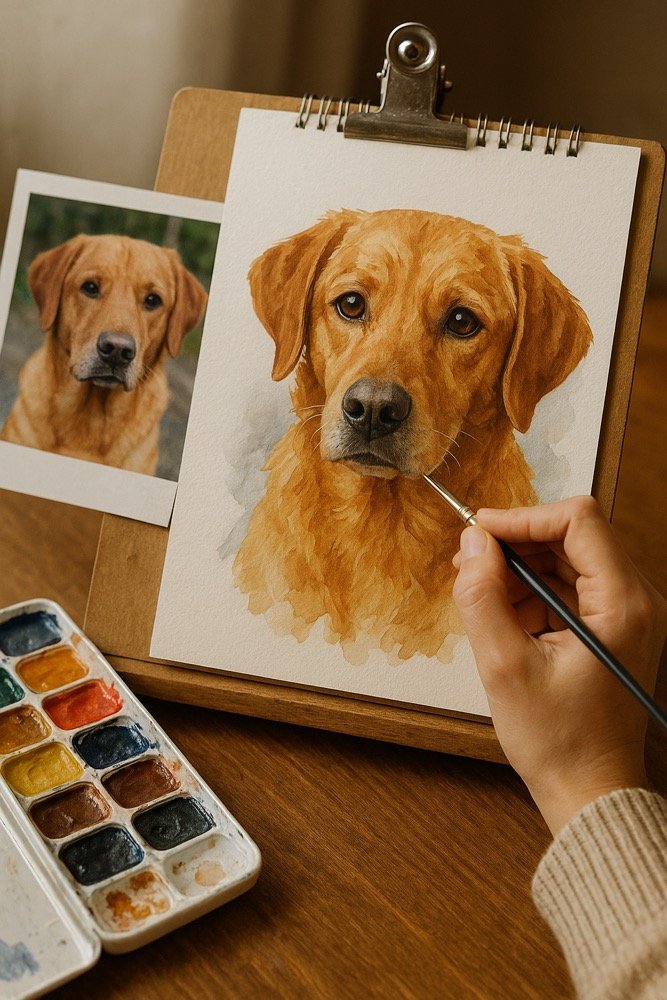 crafting Pet Memorial Painting