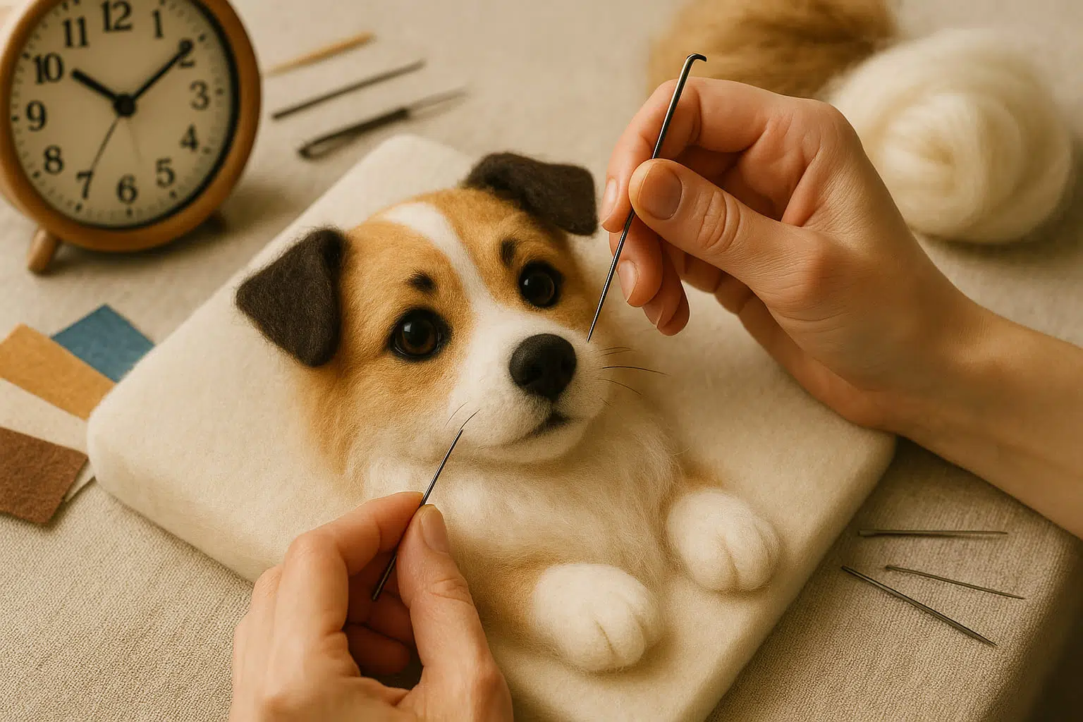 Artisan crafting your pet portrait