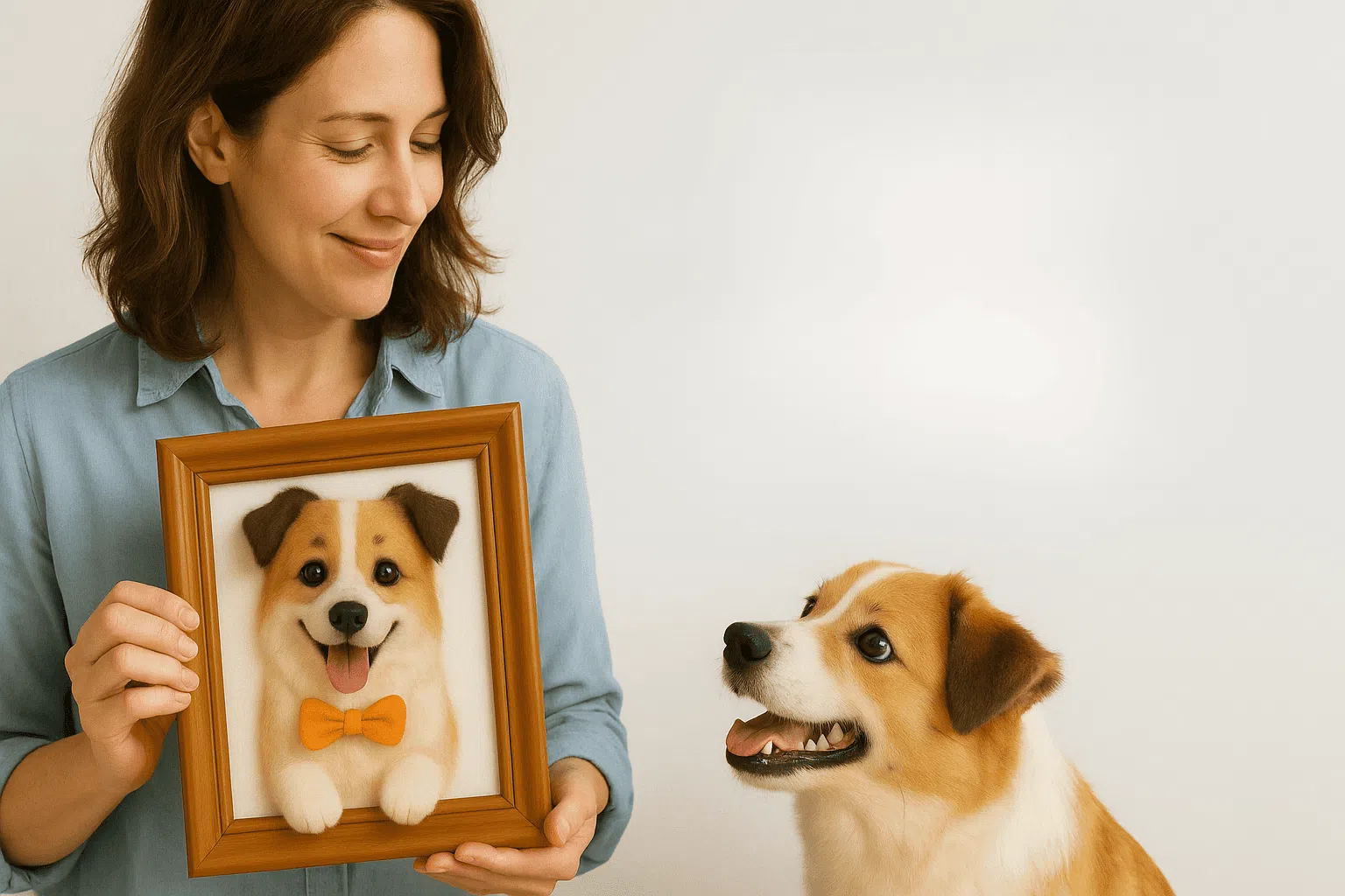 Finished portrait ready for display