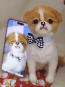 Click to view full screen Custom wool pet sculpture