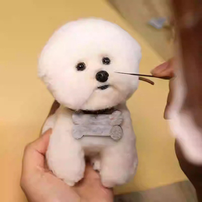 Custom wool pet sculpture