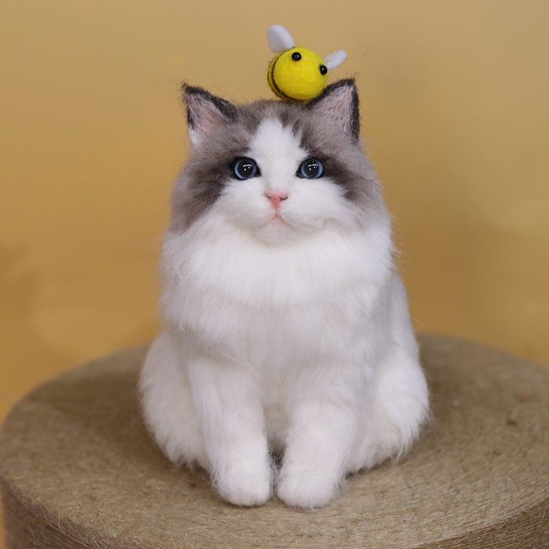 Custom wool pet sculpture