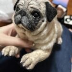 Custom wool pet sculpture