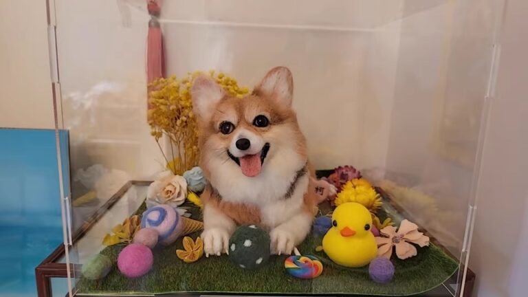 Click to view full screen Custom wool pet sculpture