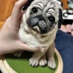 Custom wool pet sculpture