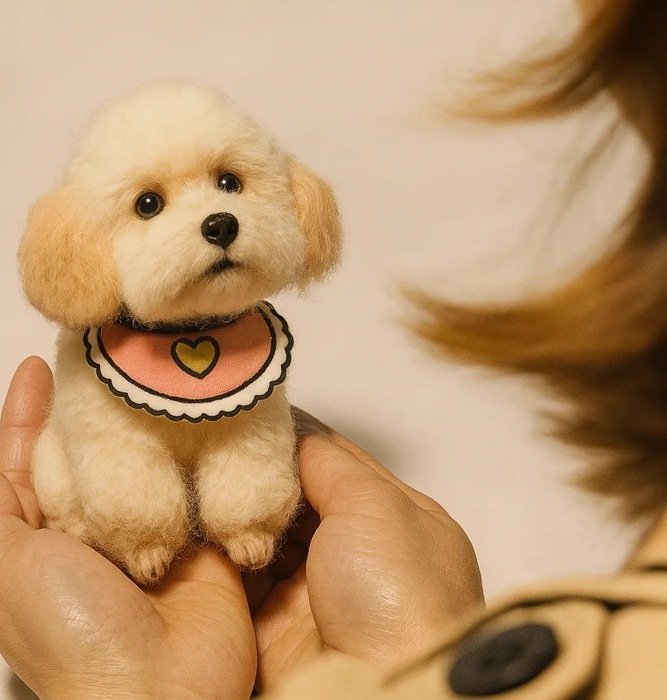 15cm Felted Pet Sculpture