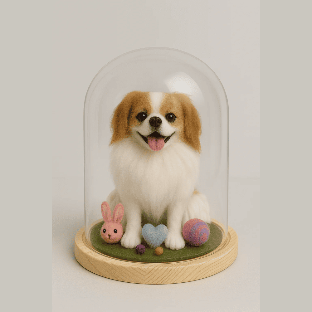 Premium display with handcrafted glass dome