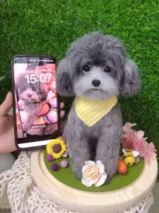 Custom Felted Pet Portrait | Handmade Pet Memorial Gift photo review